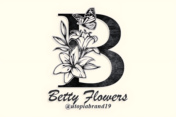 Betty Flowers Monogram Font for Digital Branding