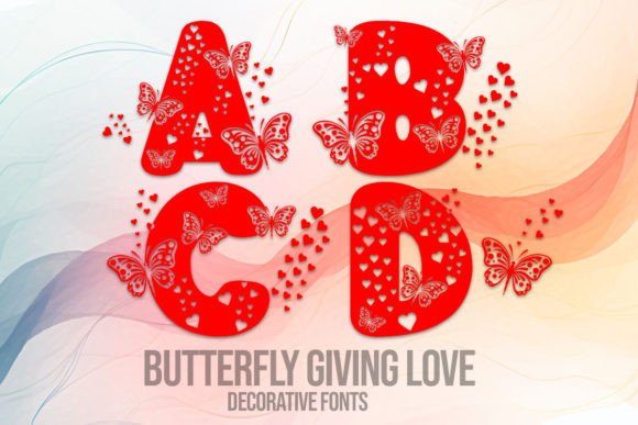 Butterfly Giving Love Font for Visual Marketing
