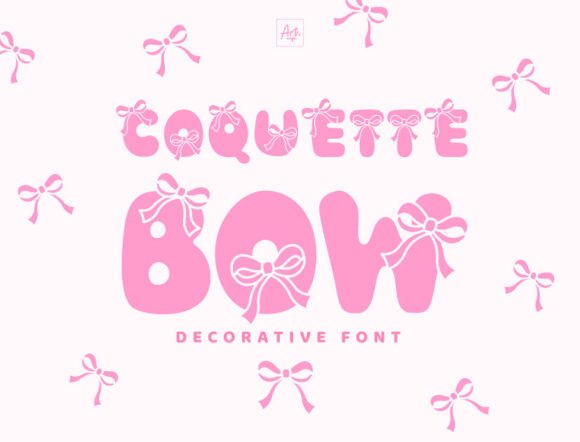 Coquette Bow: A Bold Decorative Font for Headlines