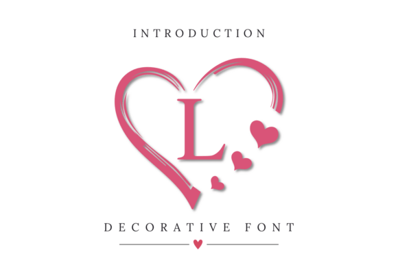 Cute Heart Monogram Font for Makers