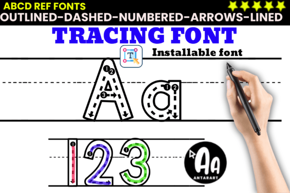 Dashed Outlined Arrows Lined Typeface Review