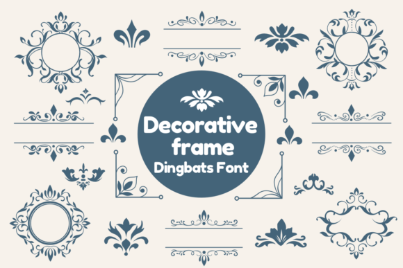 Decorative Frame Font for Elegant Product Branding
