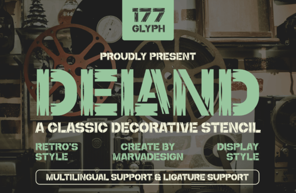Deland: A Classic Stencil Typeface for Web Design