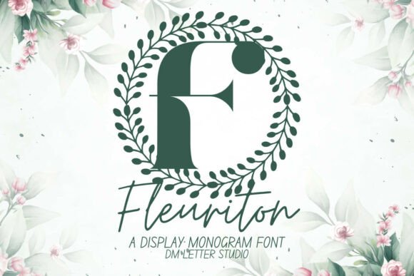 Fleuriton Monogram Font for Elegant Craft Designs