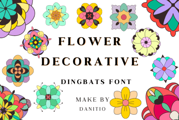 Flower Decorative Font: Elegant Dingbats for Weddings