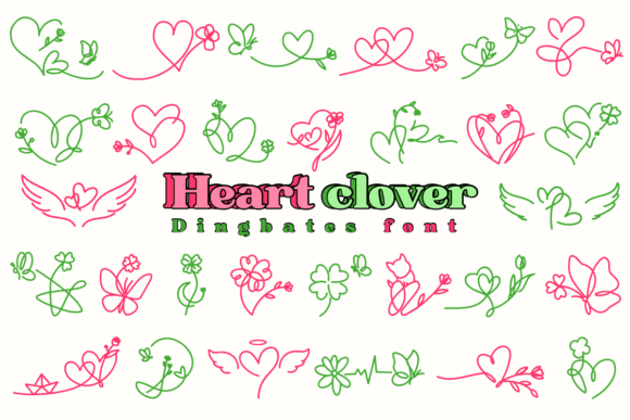 Heart Clover: A Playful Dingbat Font for Web Design