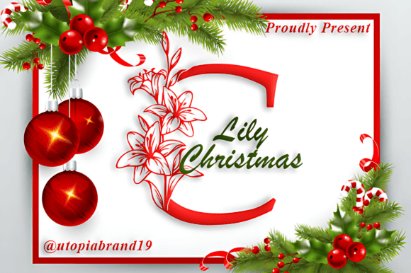 Lily Christmas Monogram Font for Makers
