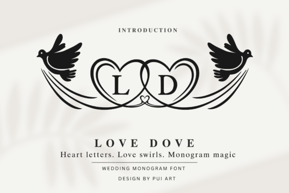 Love Dove Monogram: A Romantic Decorative Font for Makers