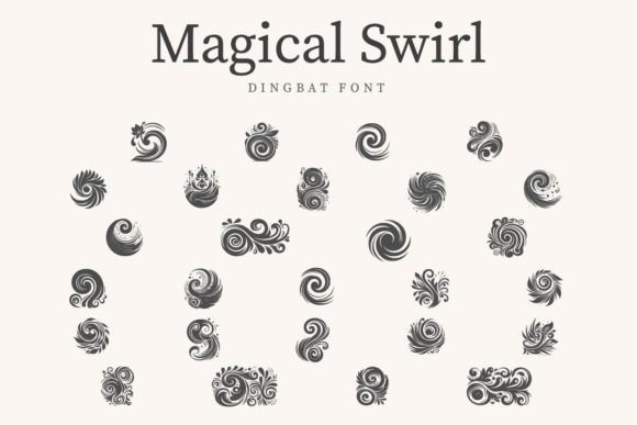 Magical Swirl Font for Vintage Web Design
