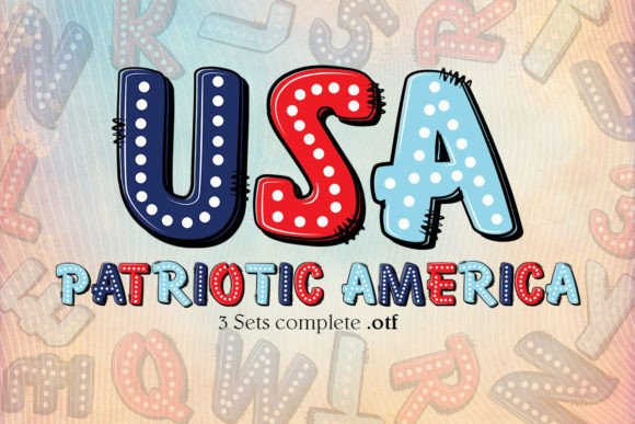 Patriotic America: A Vibrant Color Font for Makers