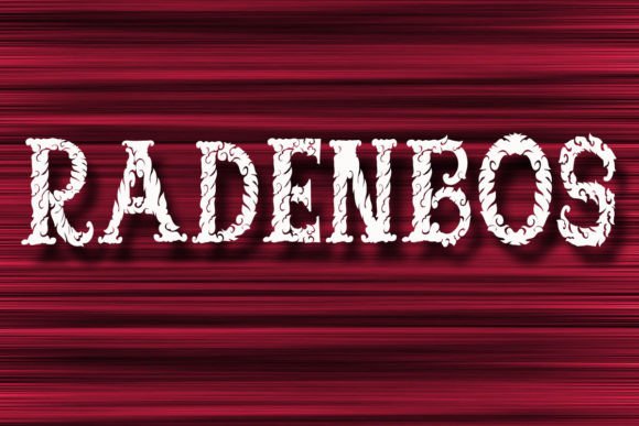 Radenbos: A Unique Decorative Font for Branding