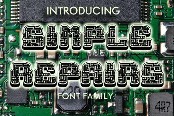 Simple Repairs Typeface for Small Business Branding