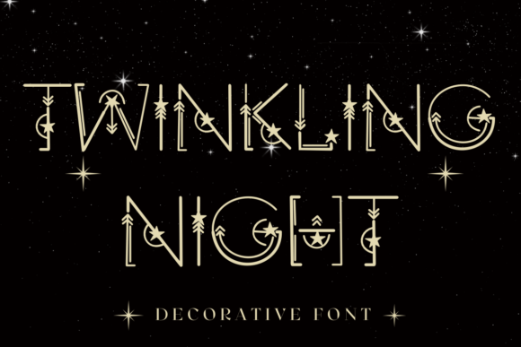 Twinkling Night Font for Handmade Creators