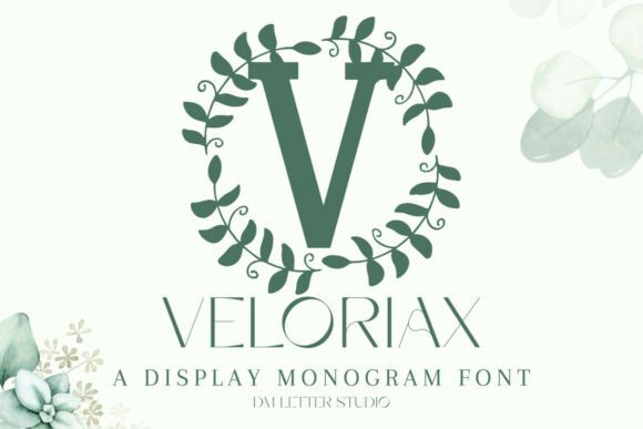 Veloriax Monogram Typeface for Editorial Design