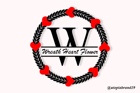 Wreath Heart Flower Typeface for Elegant Branding